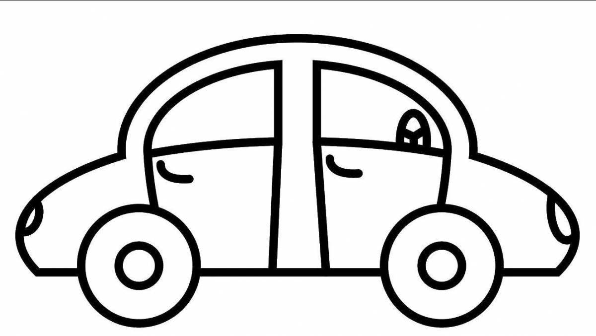 Coloring game with big cars for boys 4-5 years old