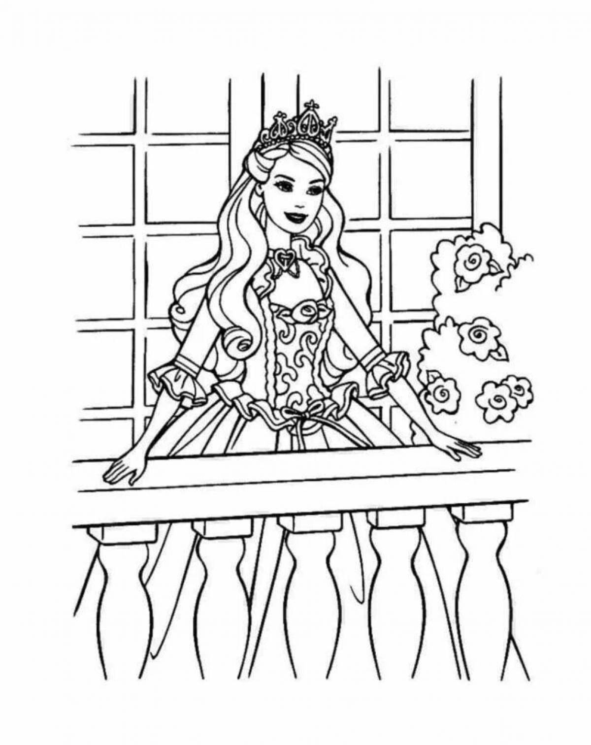 Wonderful coloring games for girls barbie and princess