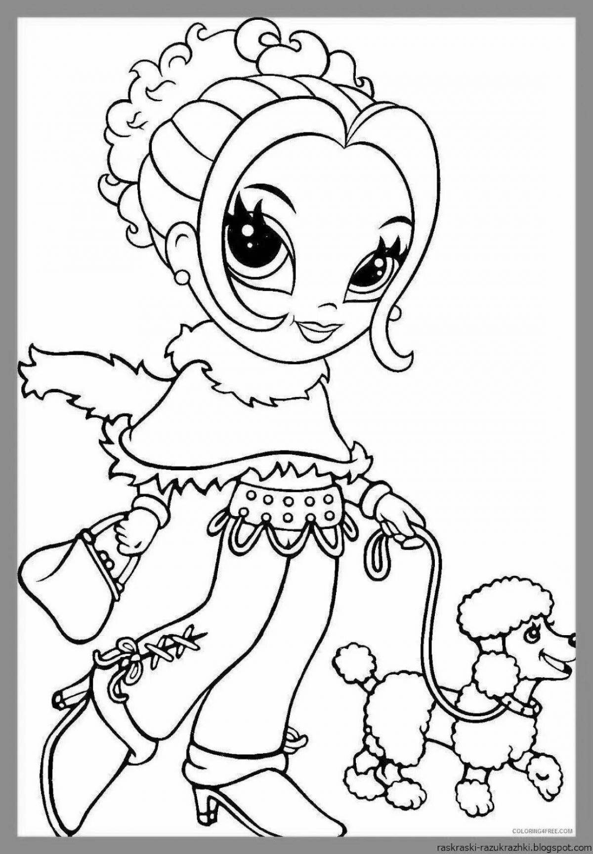 Creative coloring book for girls 6-7 years old