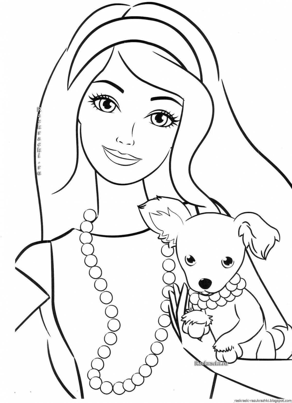 Unique coloring book for girls 6-7 years old