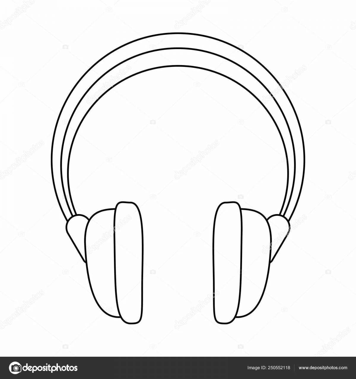 Creative headphone coloring for kids