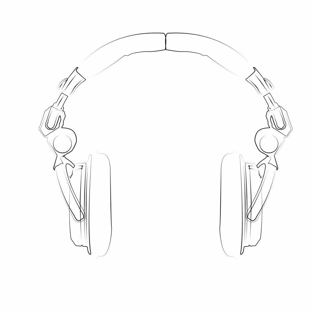Joyful Headphones Coloring Pages for Toddlers