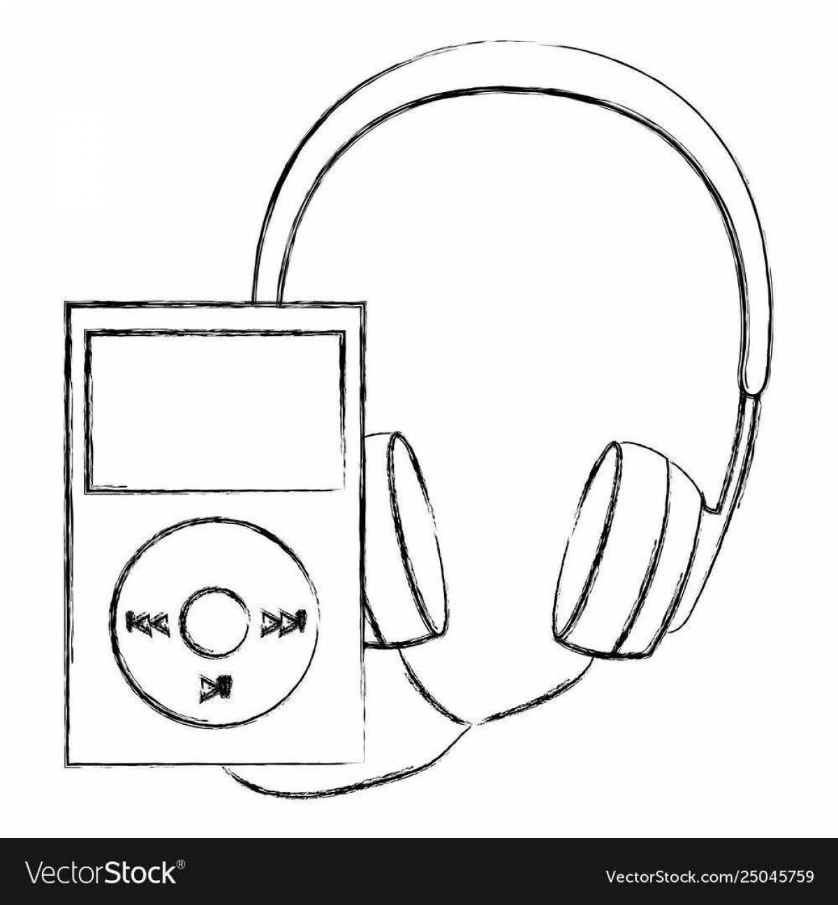 Fun headphone coloring for the little ones