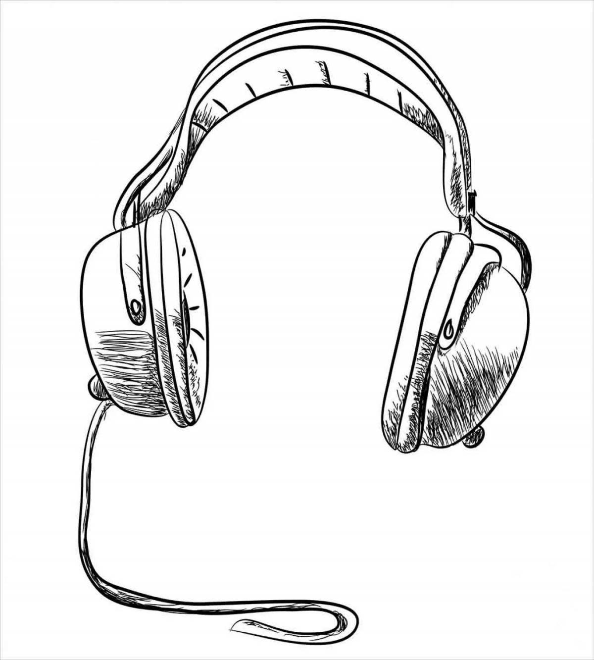 Creative coloring with headphones for the little ones