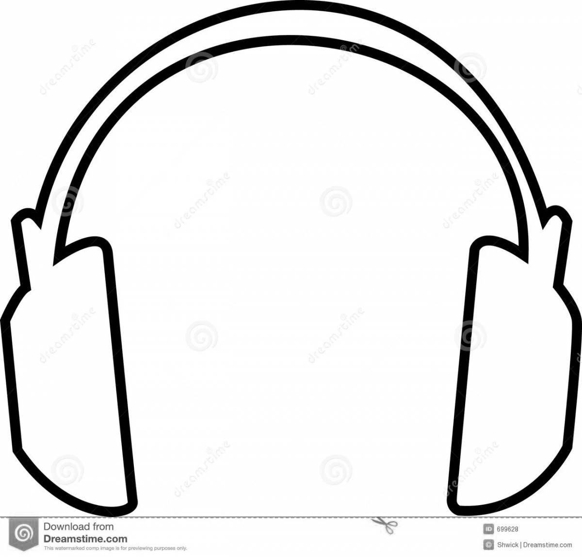 Fun headphone coloring for toddlers