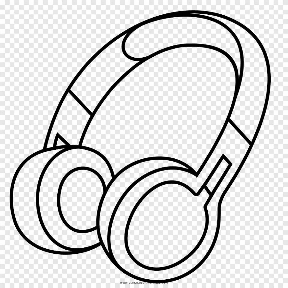 Fun headphone coloring pages for preschoolers