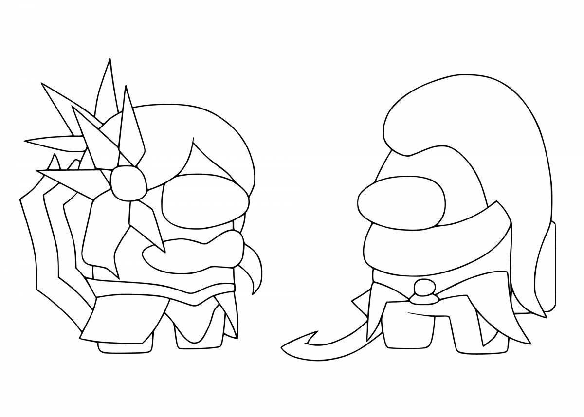 Amogus fun coloring book for kids