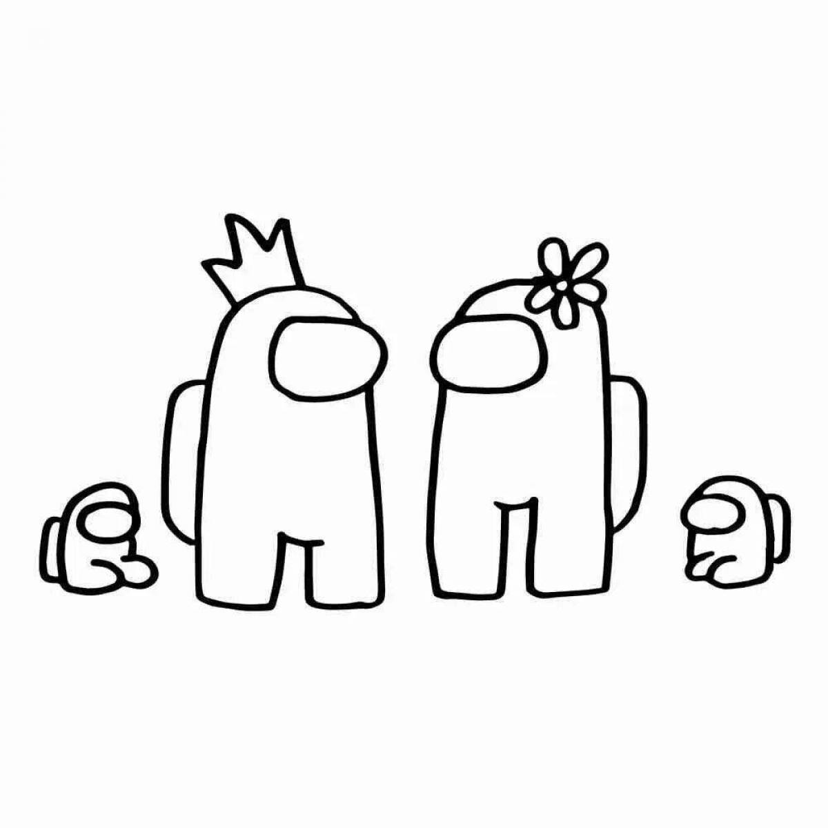 Amogus coloring book for kids