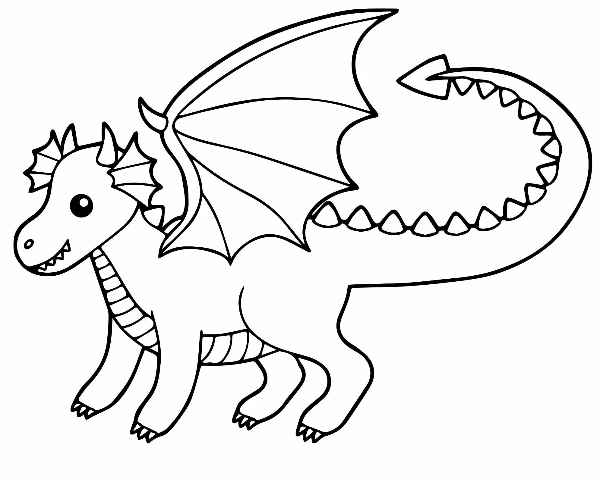 Выдающаяся раскраска дракона для детей