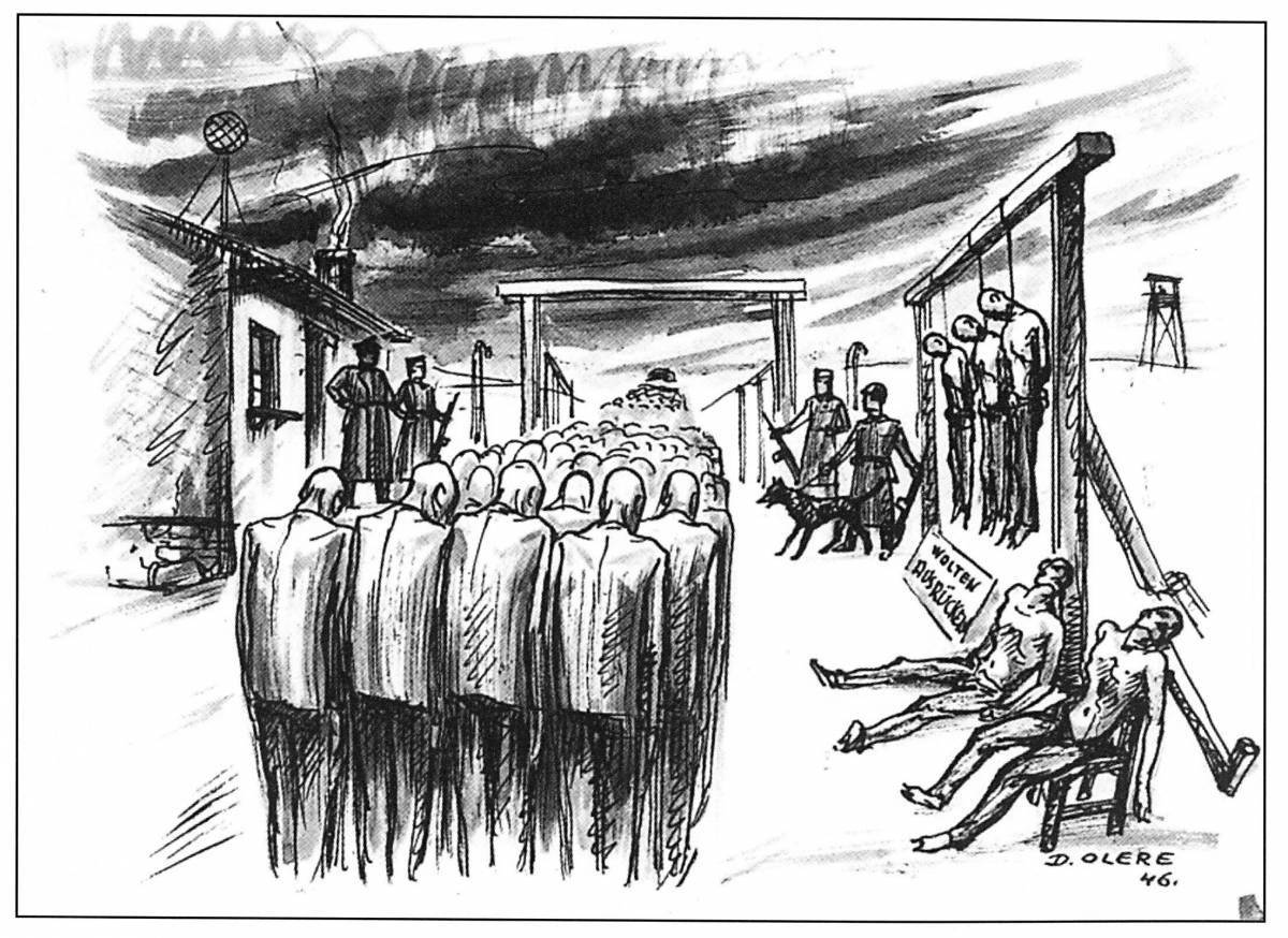 Photo Depressive holocaust coloring page