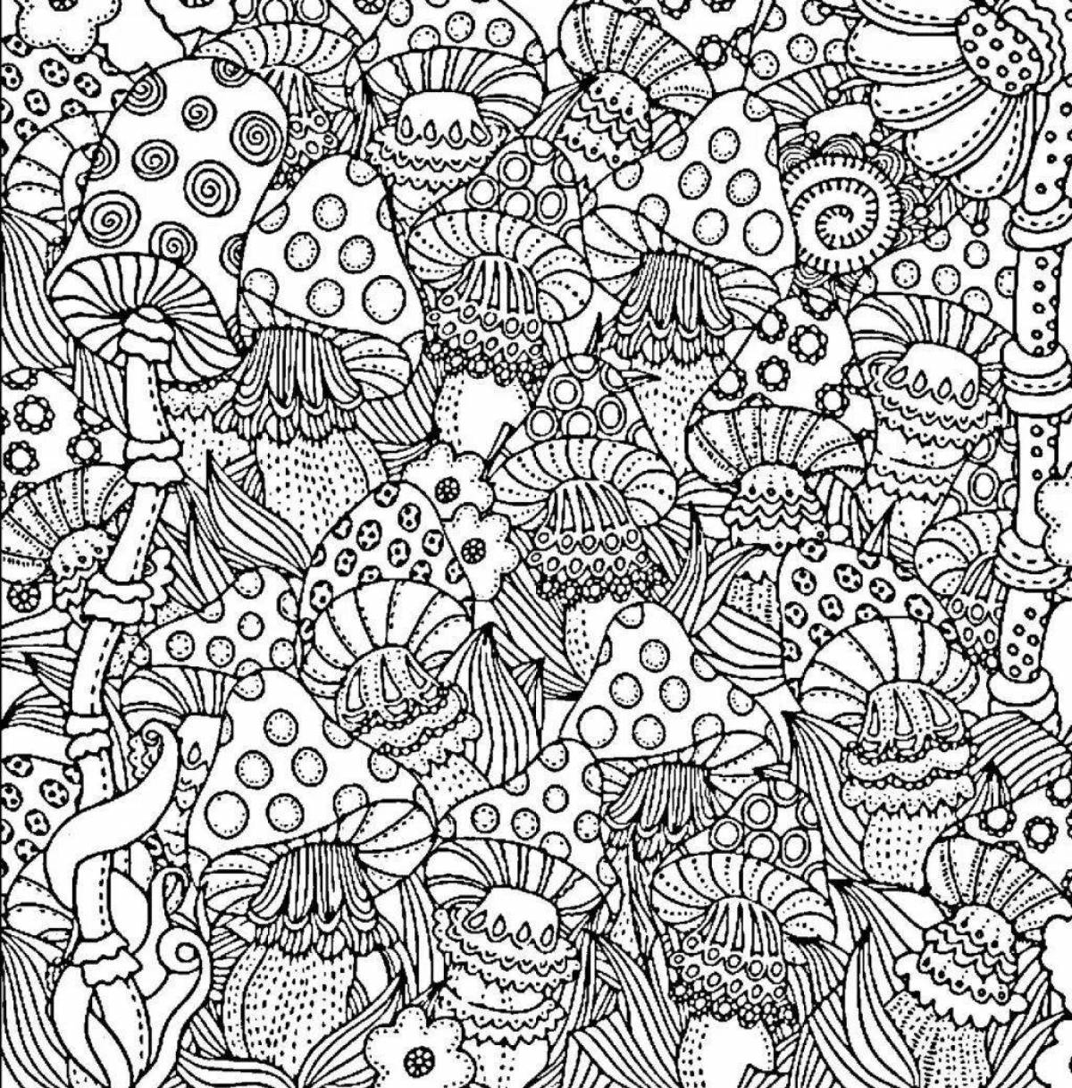 Playful anti-stress coloring book for teens