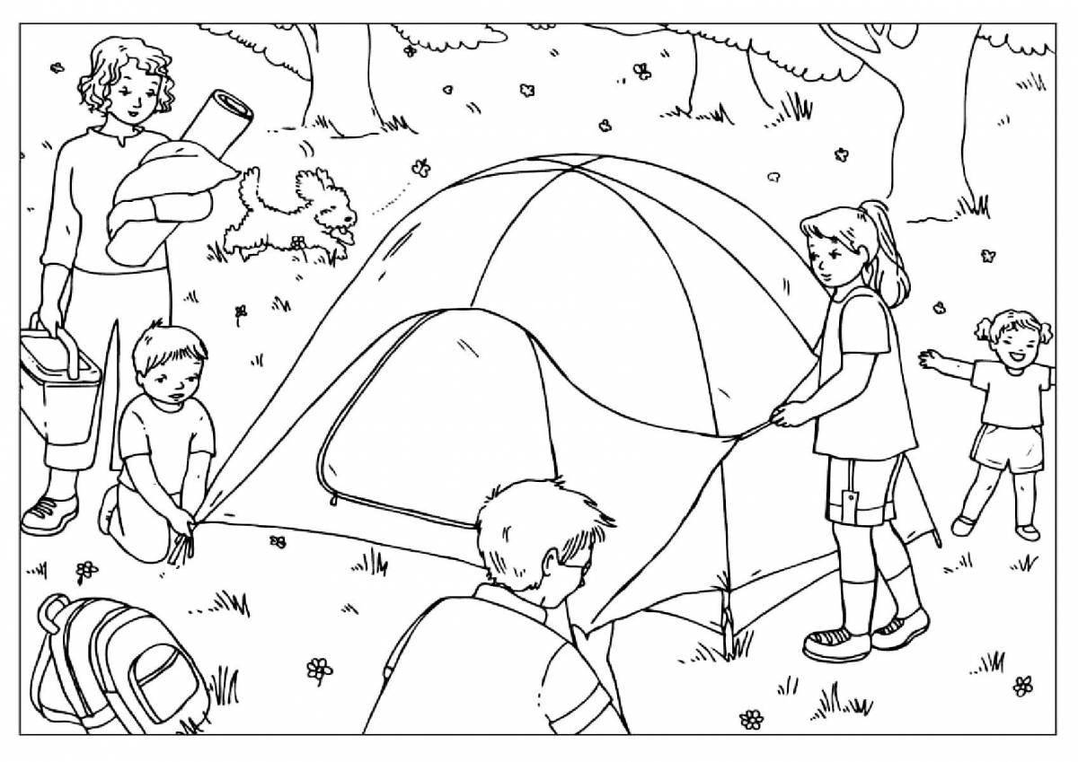 Fun travel coloring book for kids