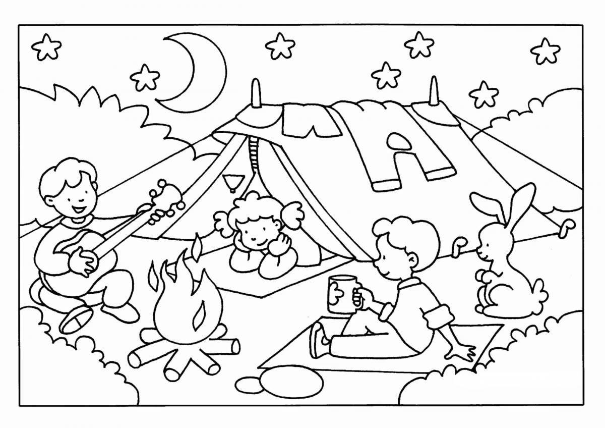 Fabulous travel coloring book for kids