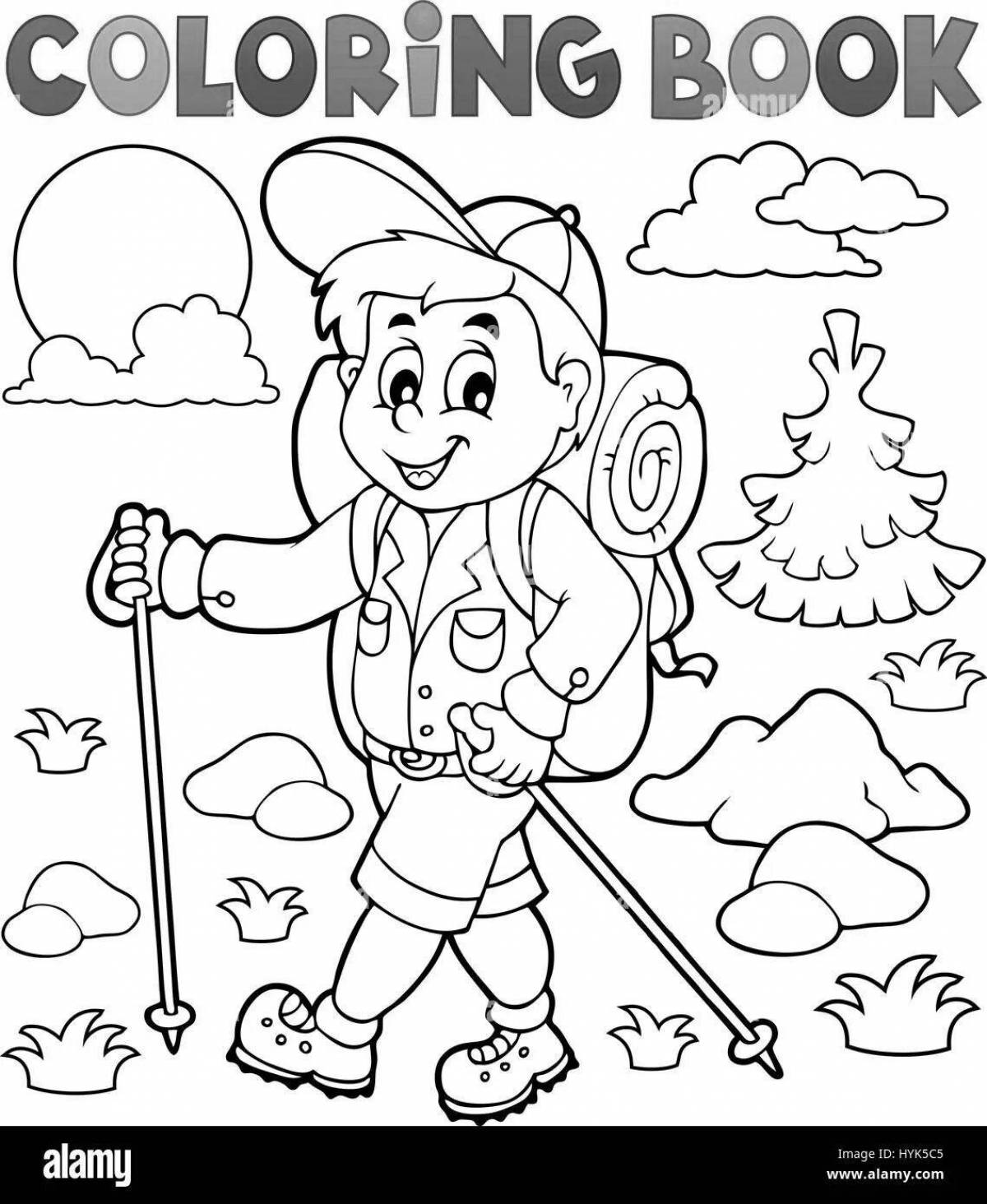 Amazing travel coloring book for kids