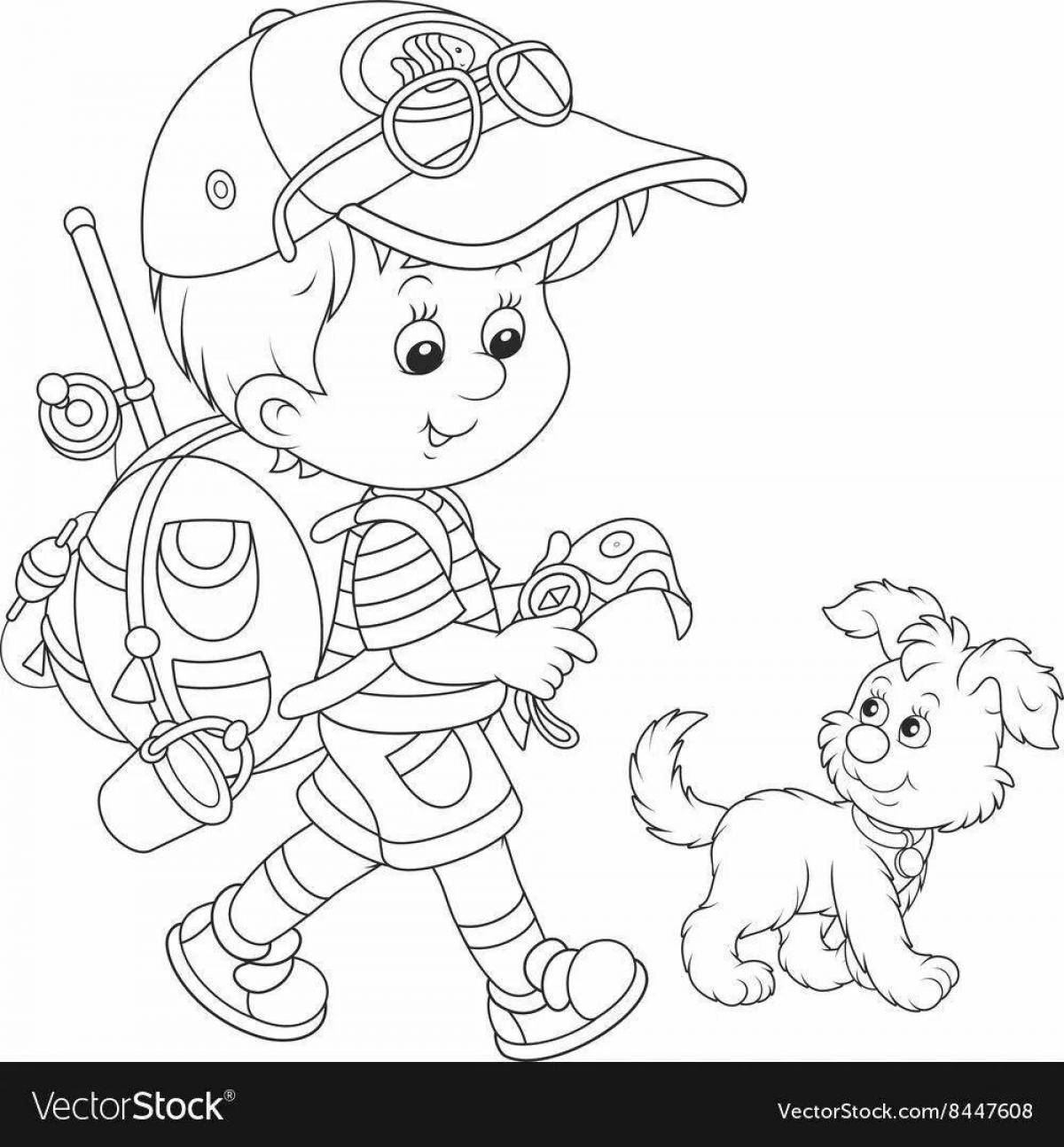 Awesome travel coloring book for kids