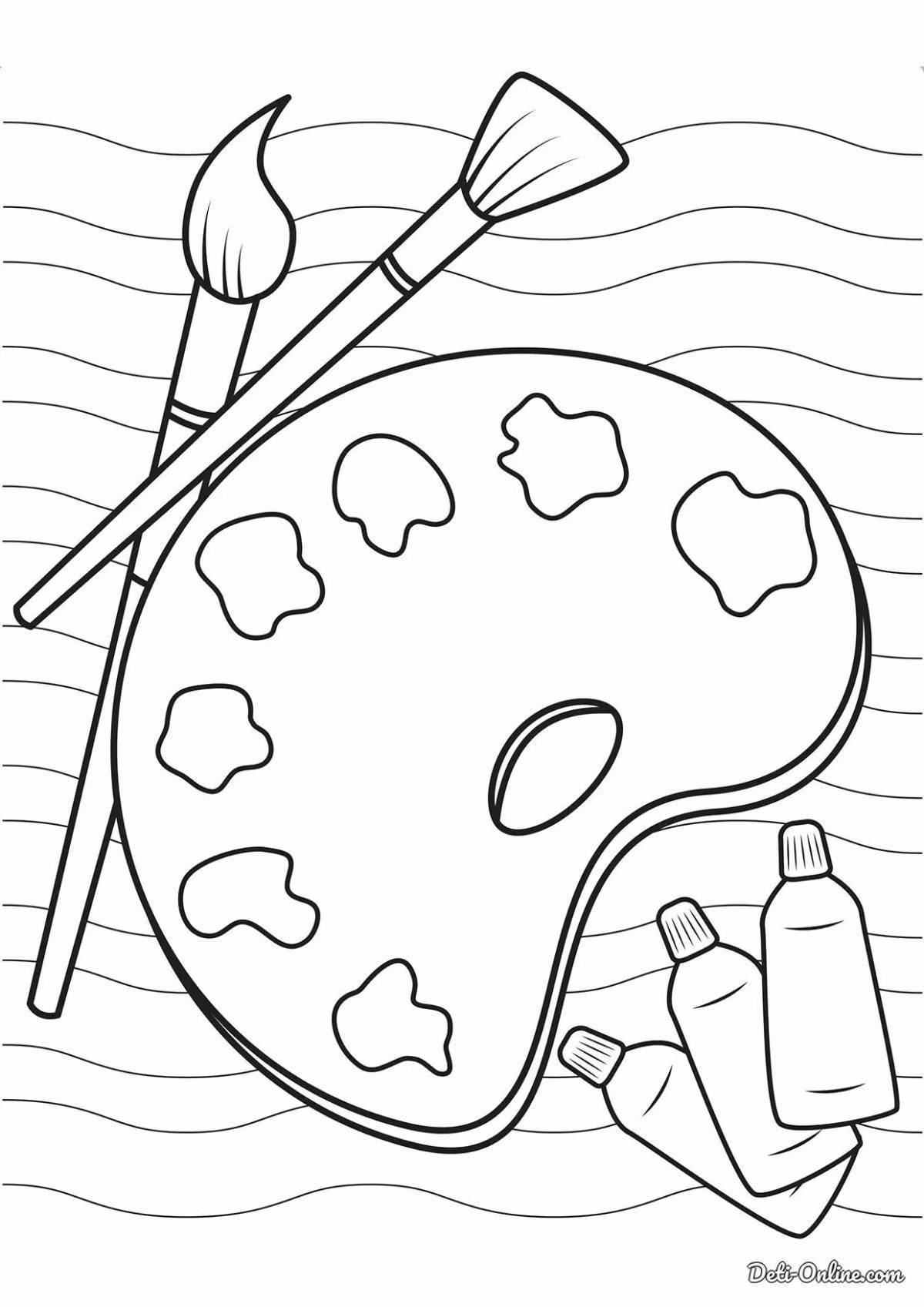 Fun coloring palette for kids