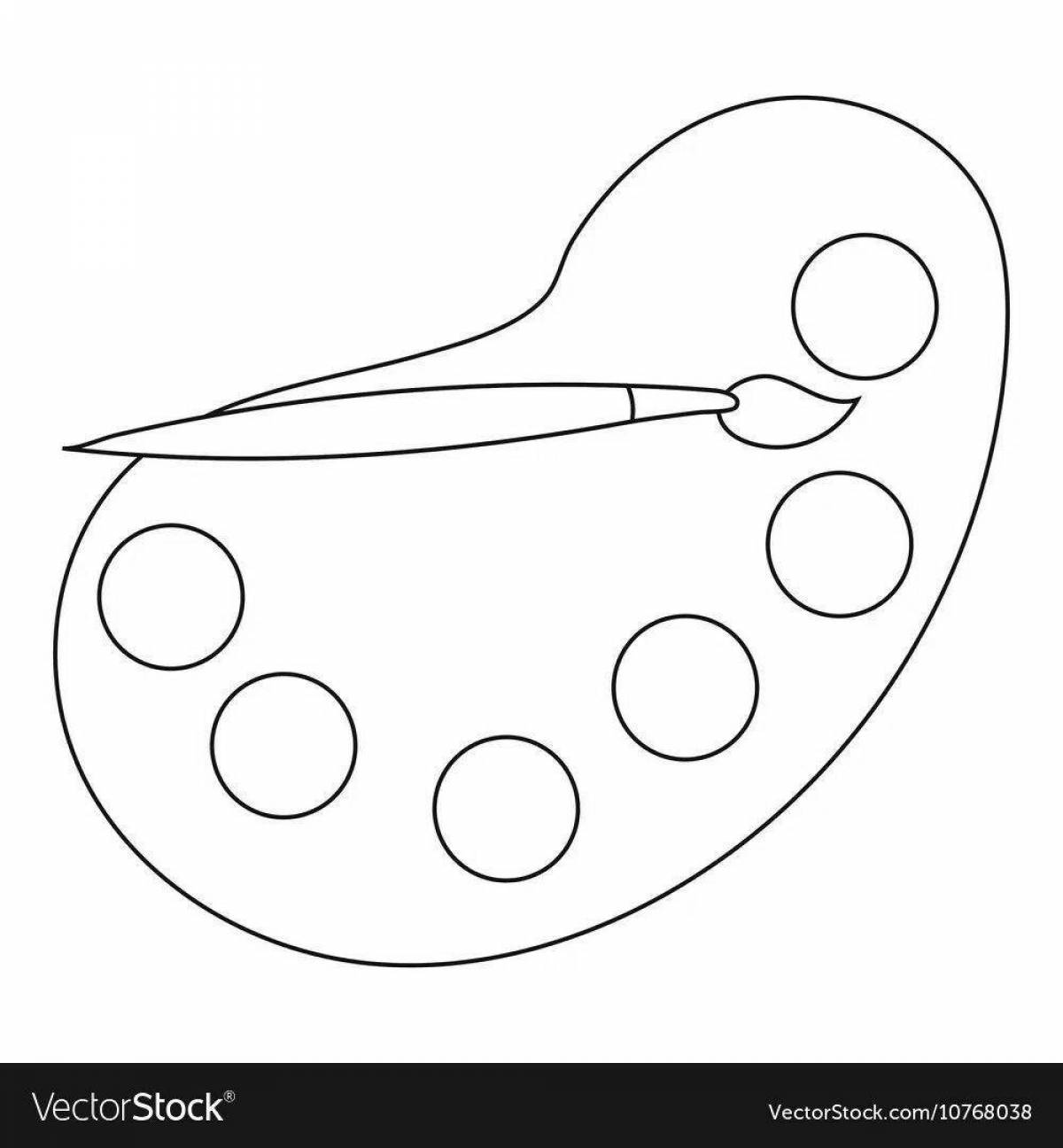 Красочная палитра для раскрашивания вдохновения для детей