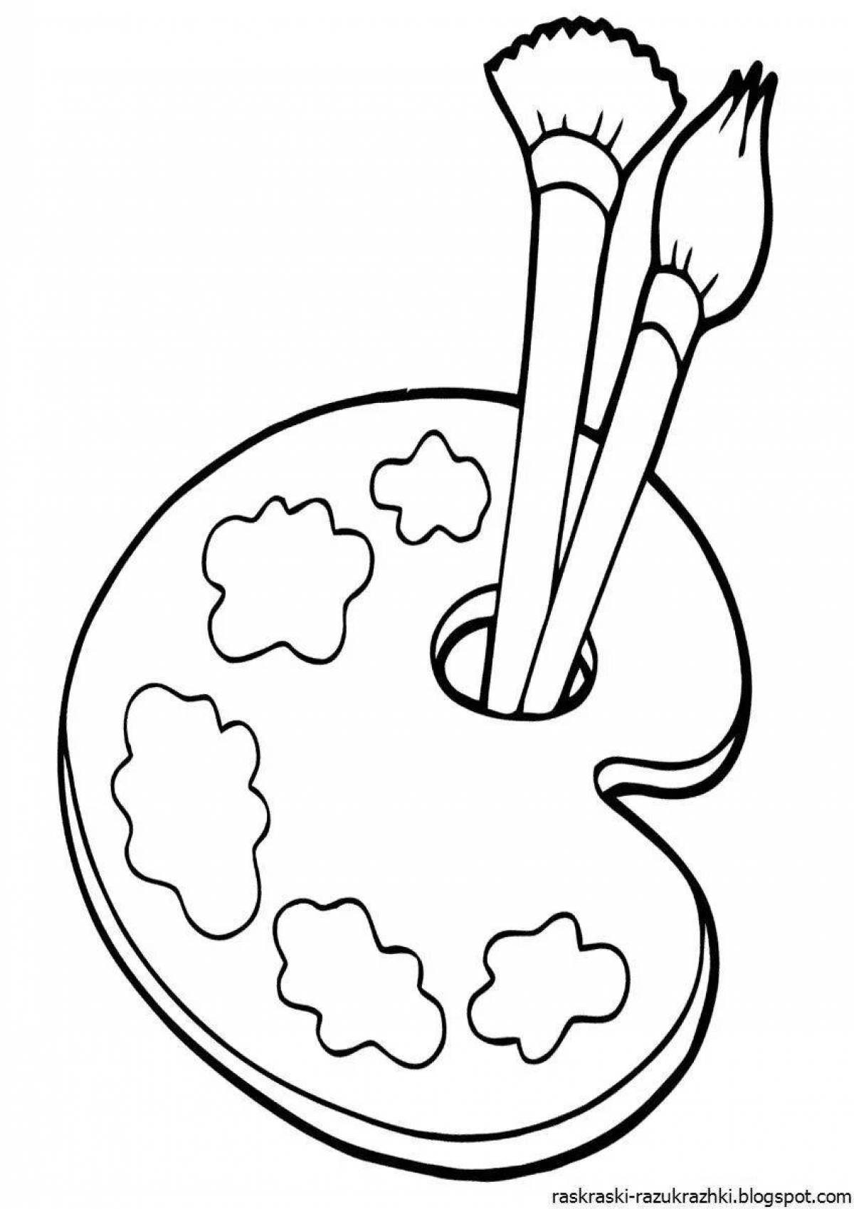 Colourful coloring palette discovery for children