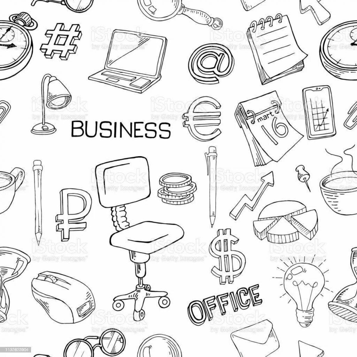 Photo Adorable stationery coloring book for girls