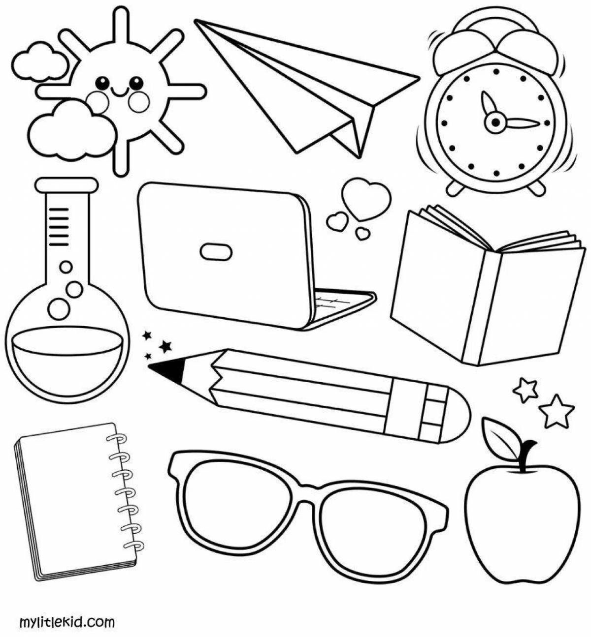 Creative stationery coloring book for girls