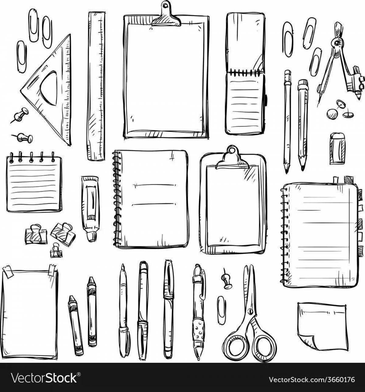 Inspirational stationery coloring pages for girls