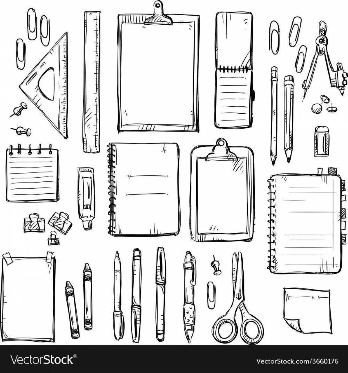Photo Inspirational stationery coloring pages for girls