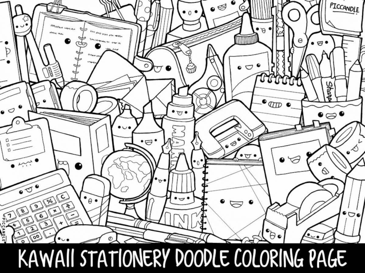 Color-frenzy stationery coloring for girls