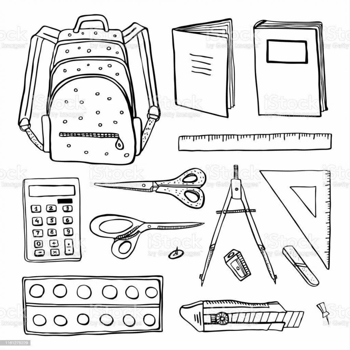 Photo Coloring stationery in color package for girls