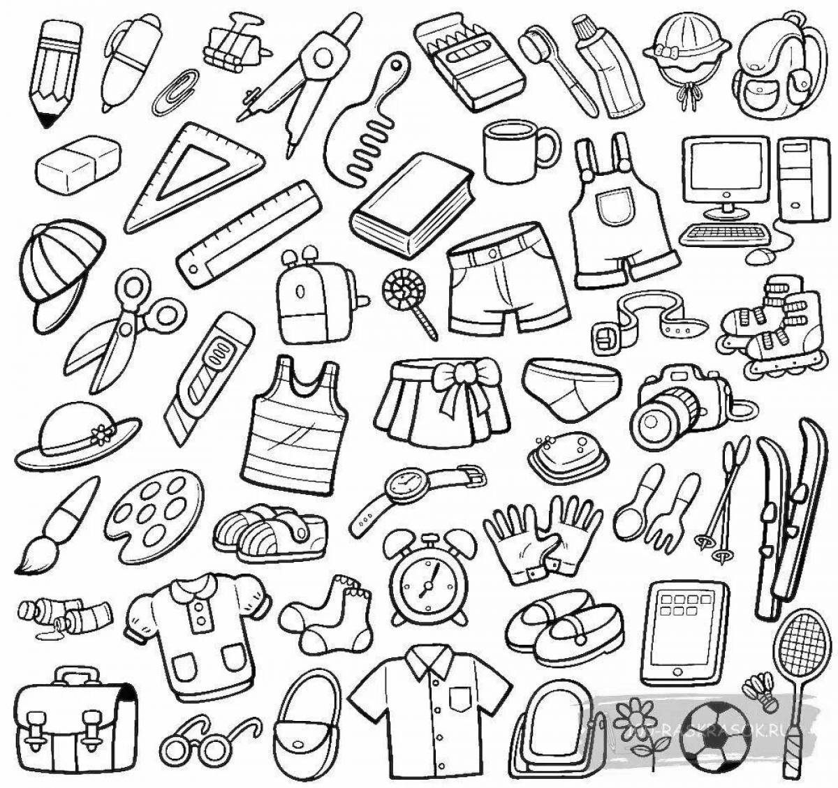 Photo Coloured stationery coloring for girls