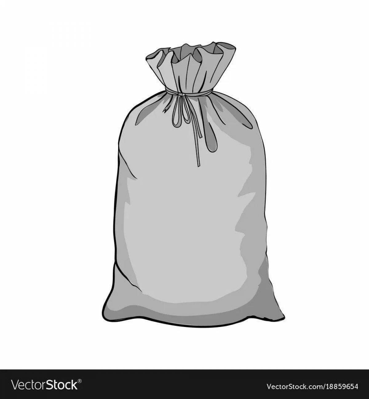 Coloured coloring bag for children