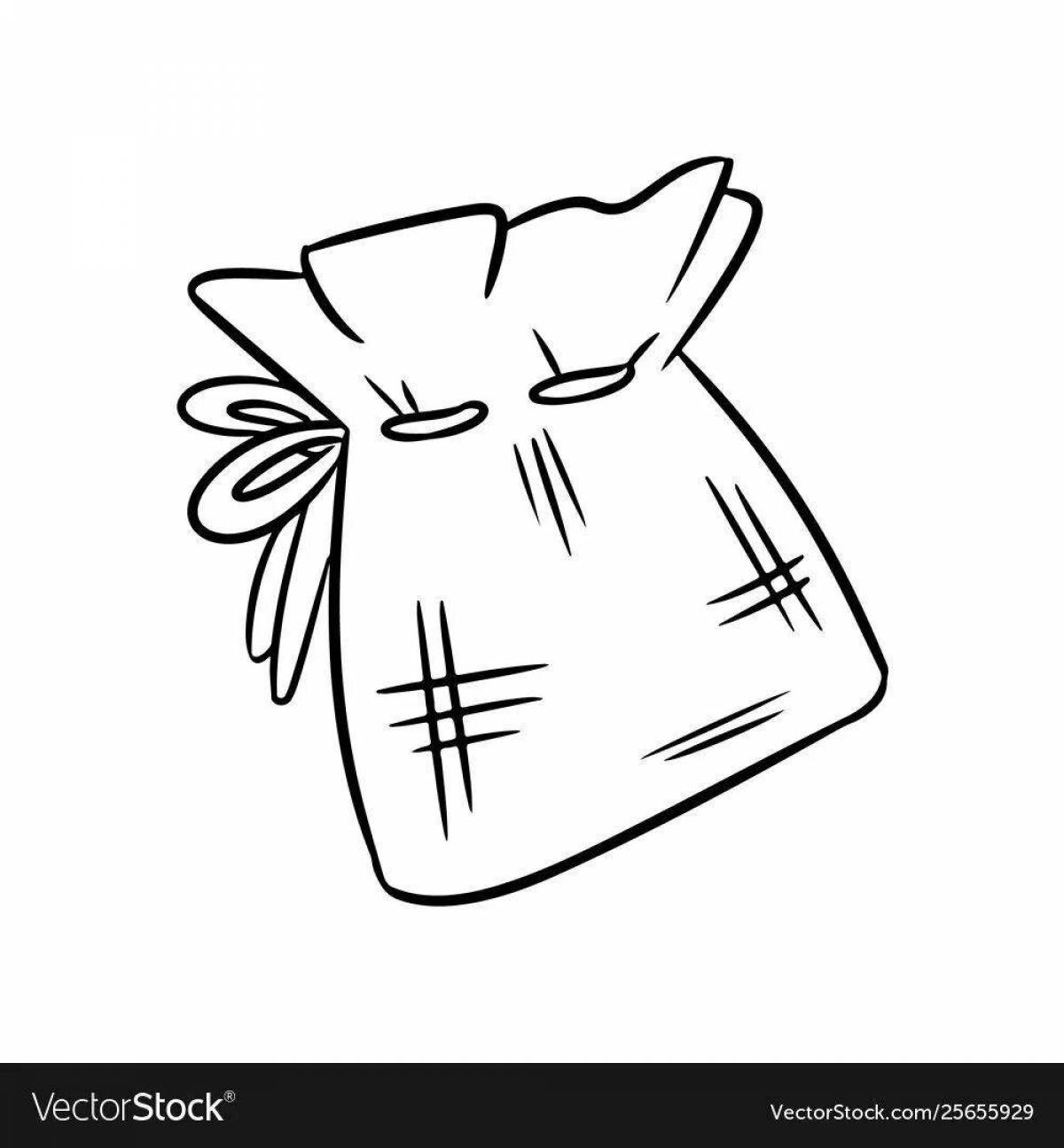 Colored coloring bag for kids