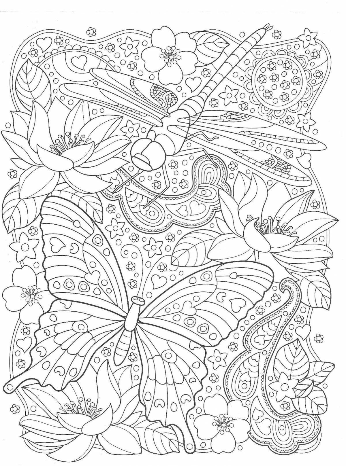 Glitter coloring book for adults