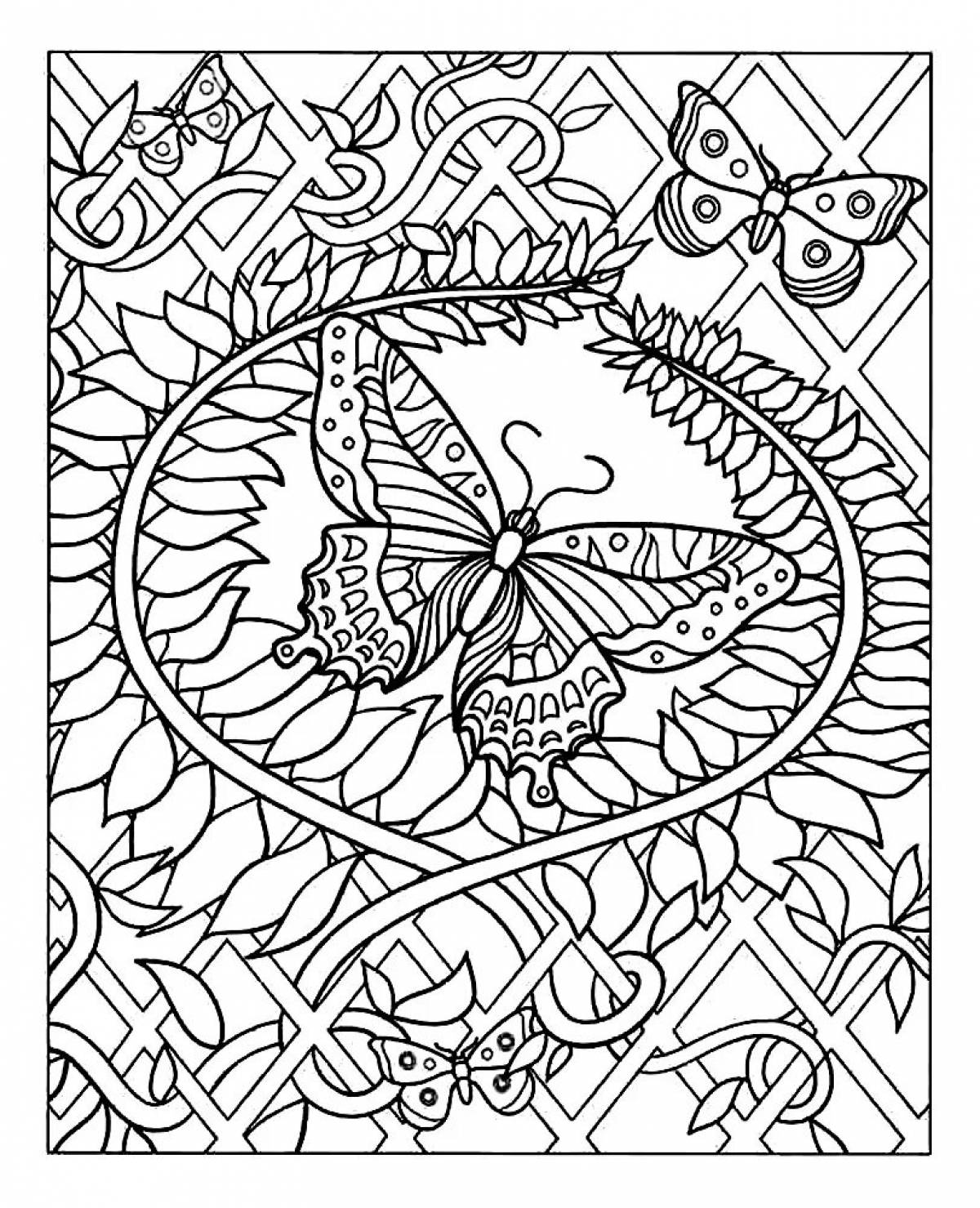 Abstract coloring book for adults