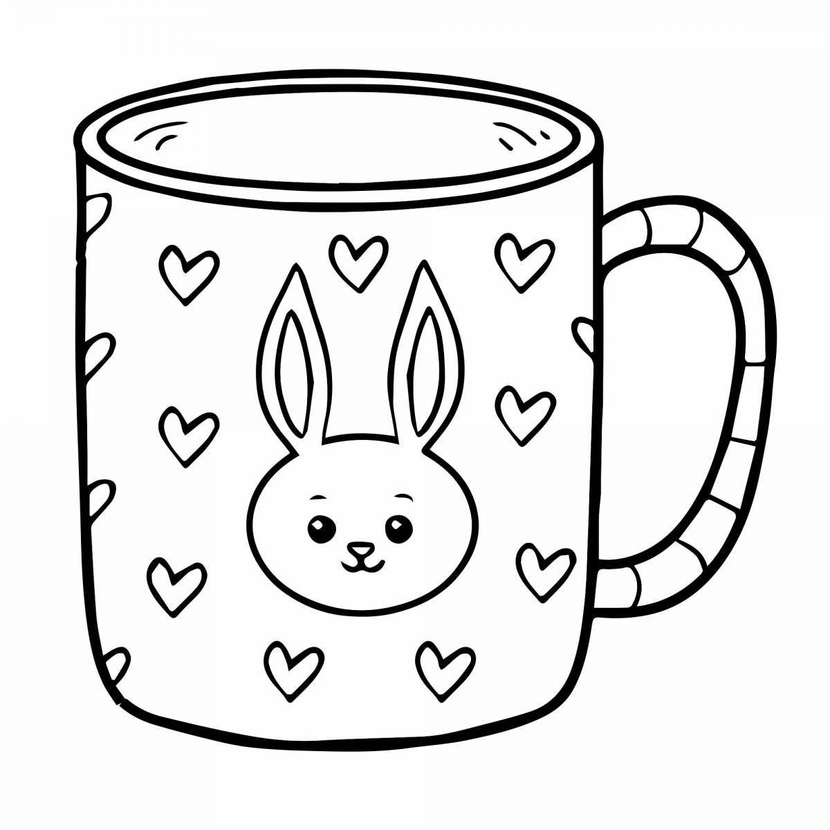 Adorable coloring cup for children