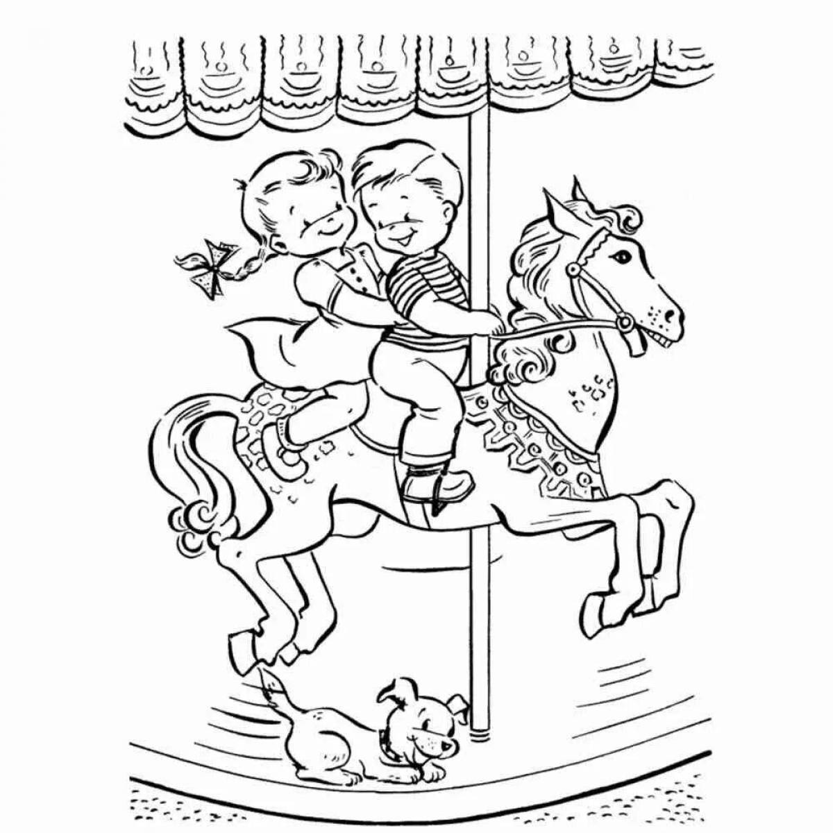 Colorific carousel coloring book for kids