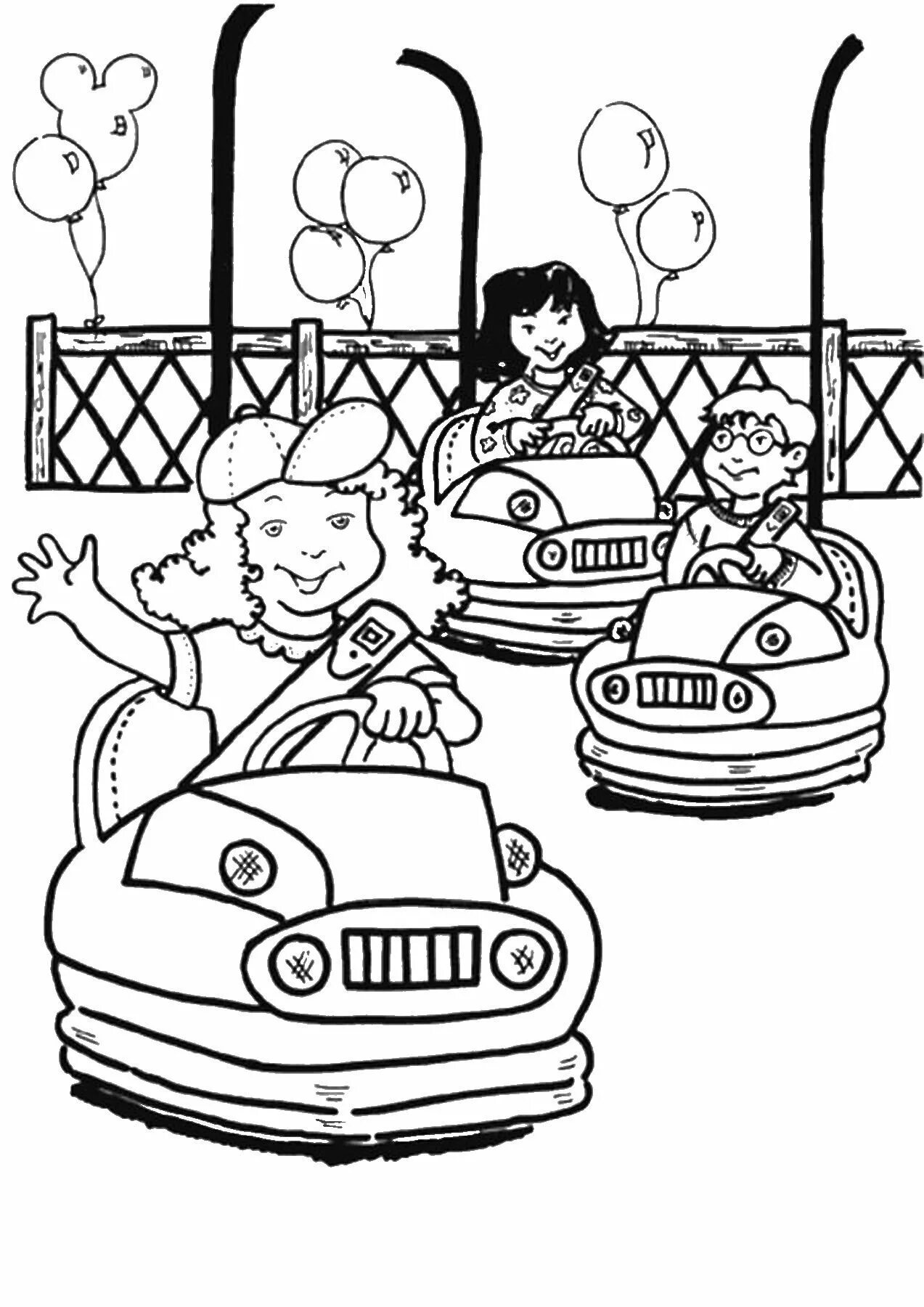 Living carousel coloring for babies