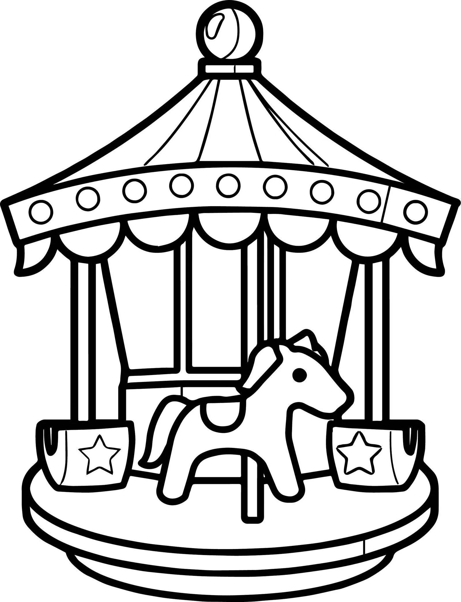 Effective carousel coloring for toddlers