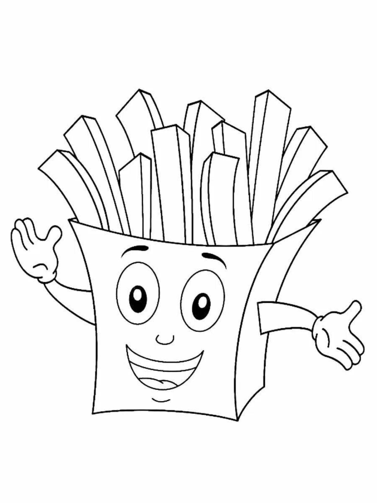 Coloring pages with playful chips for kids
