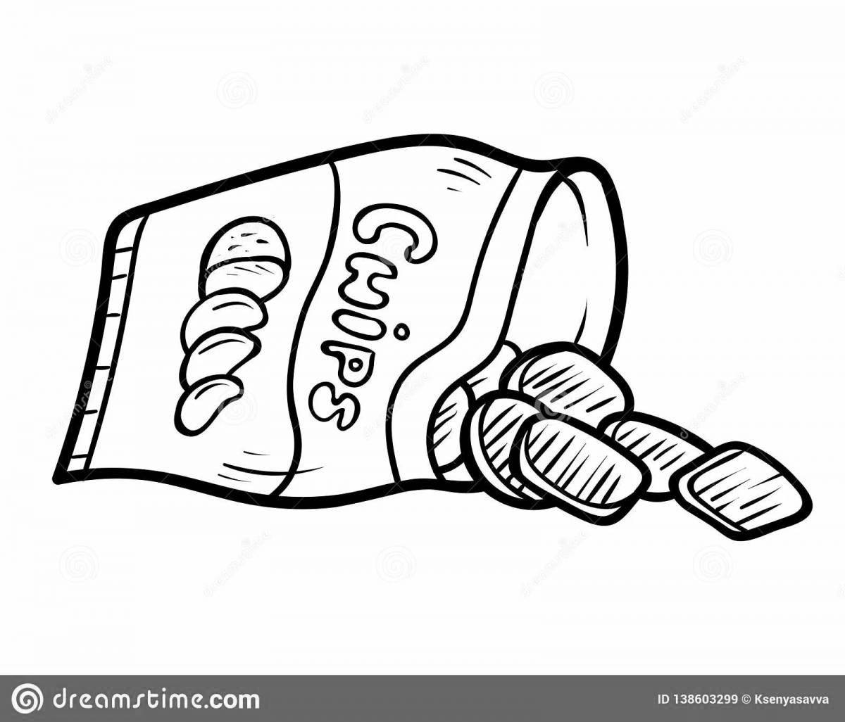 Attractive chip coloring page for kids