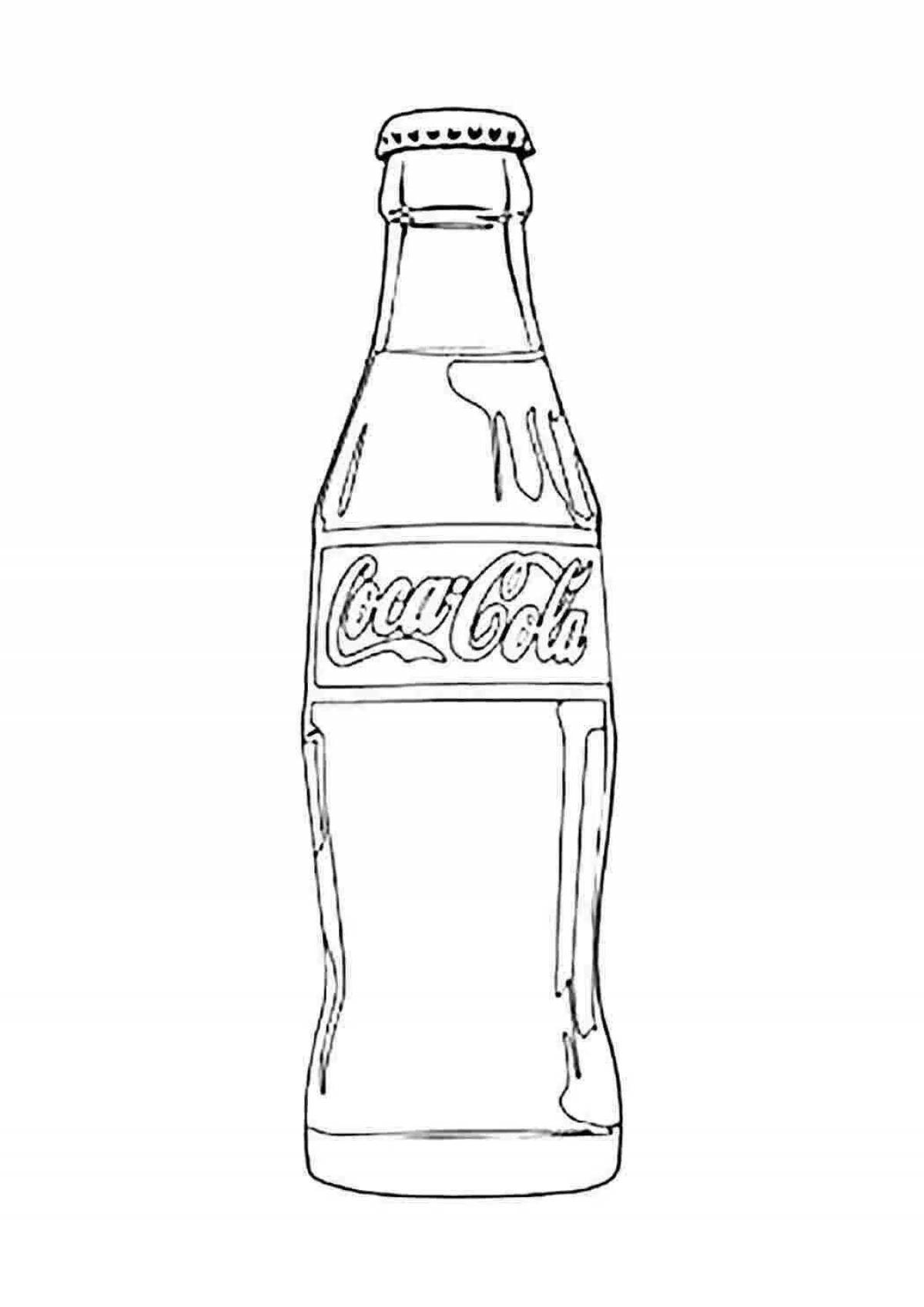 Fun bottle coloring page for kids