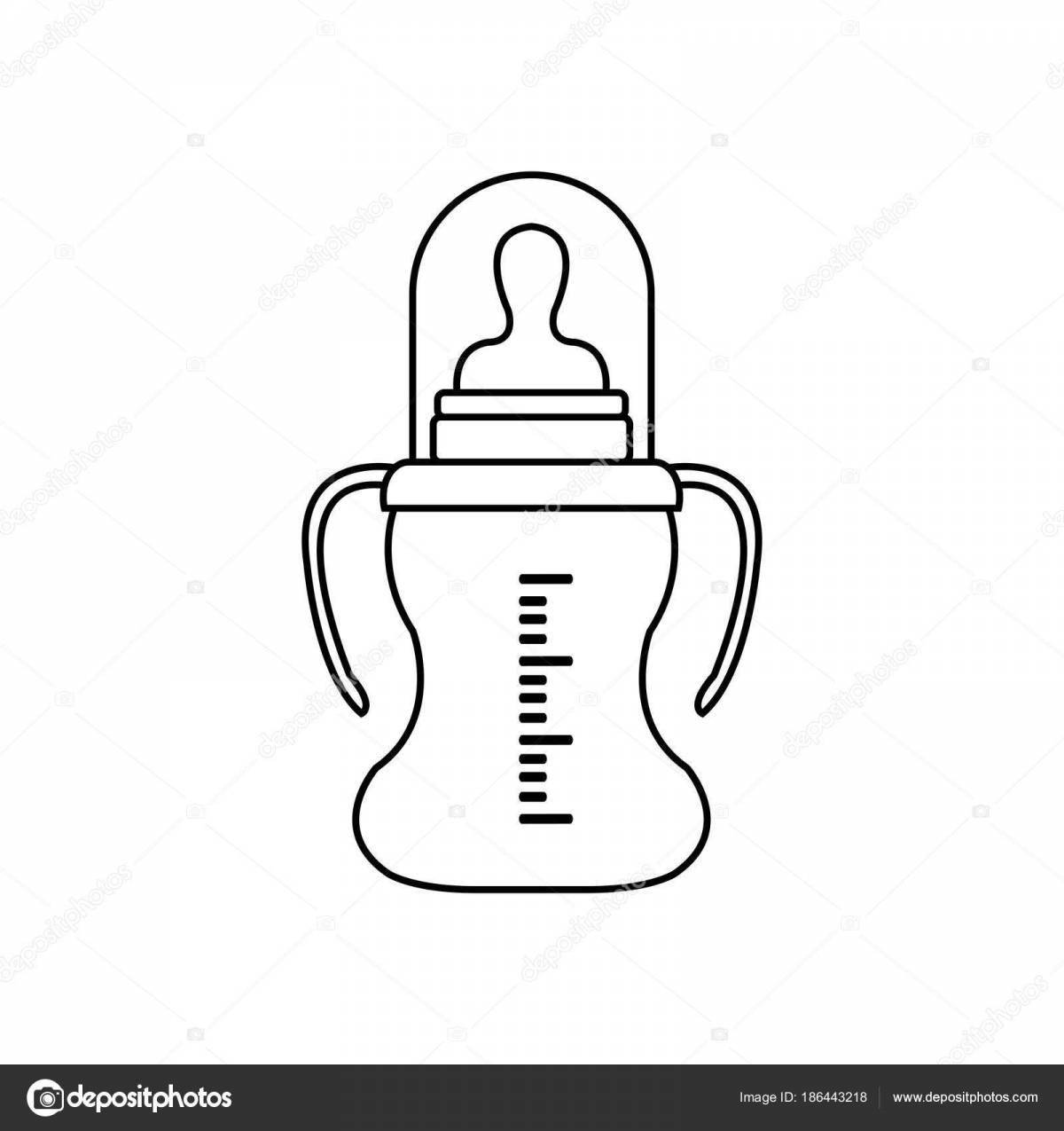 Exciting bottle coloring page for kids