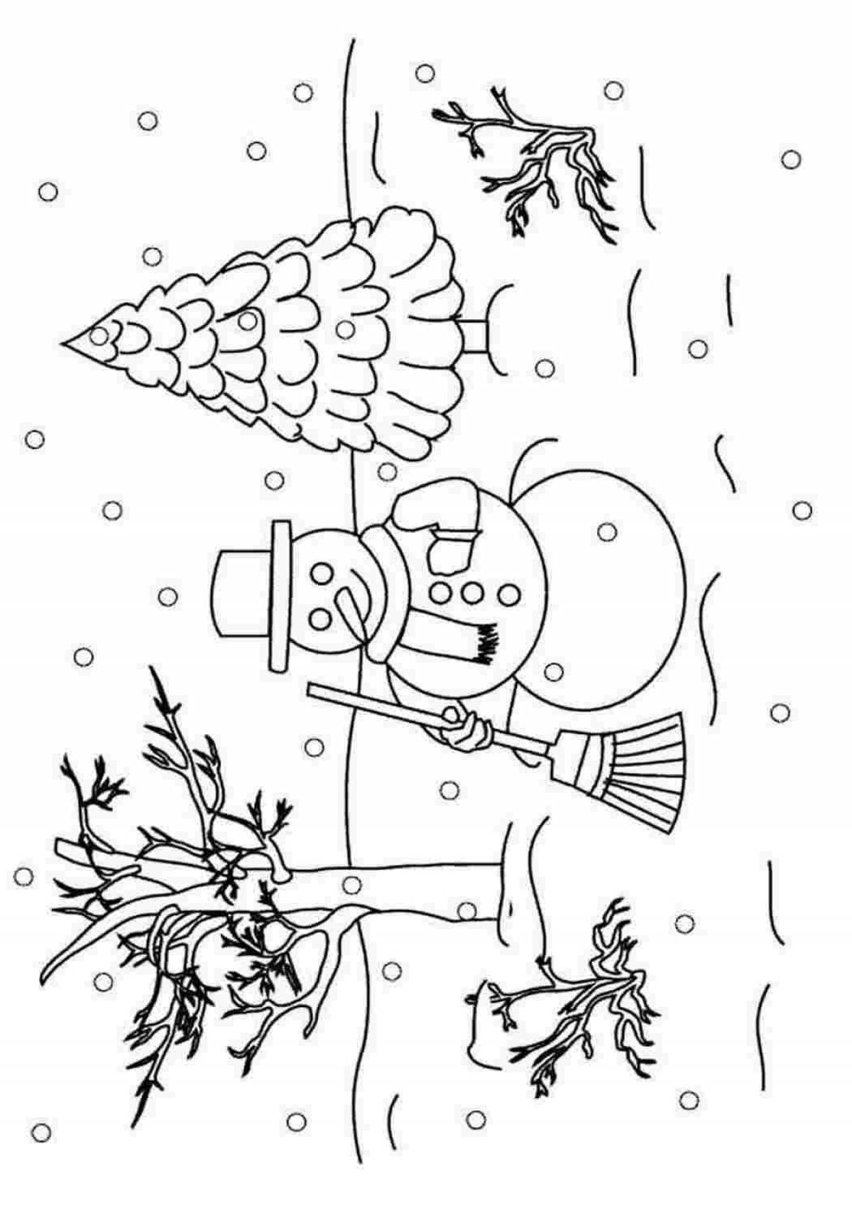 Colorful blizzard coloring book for kids