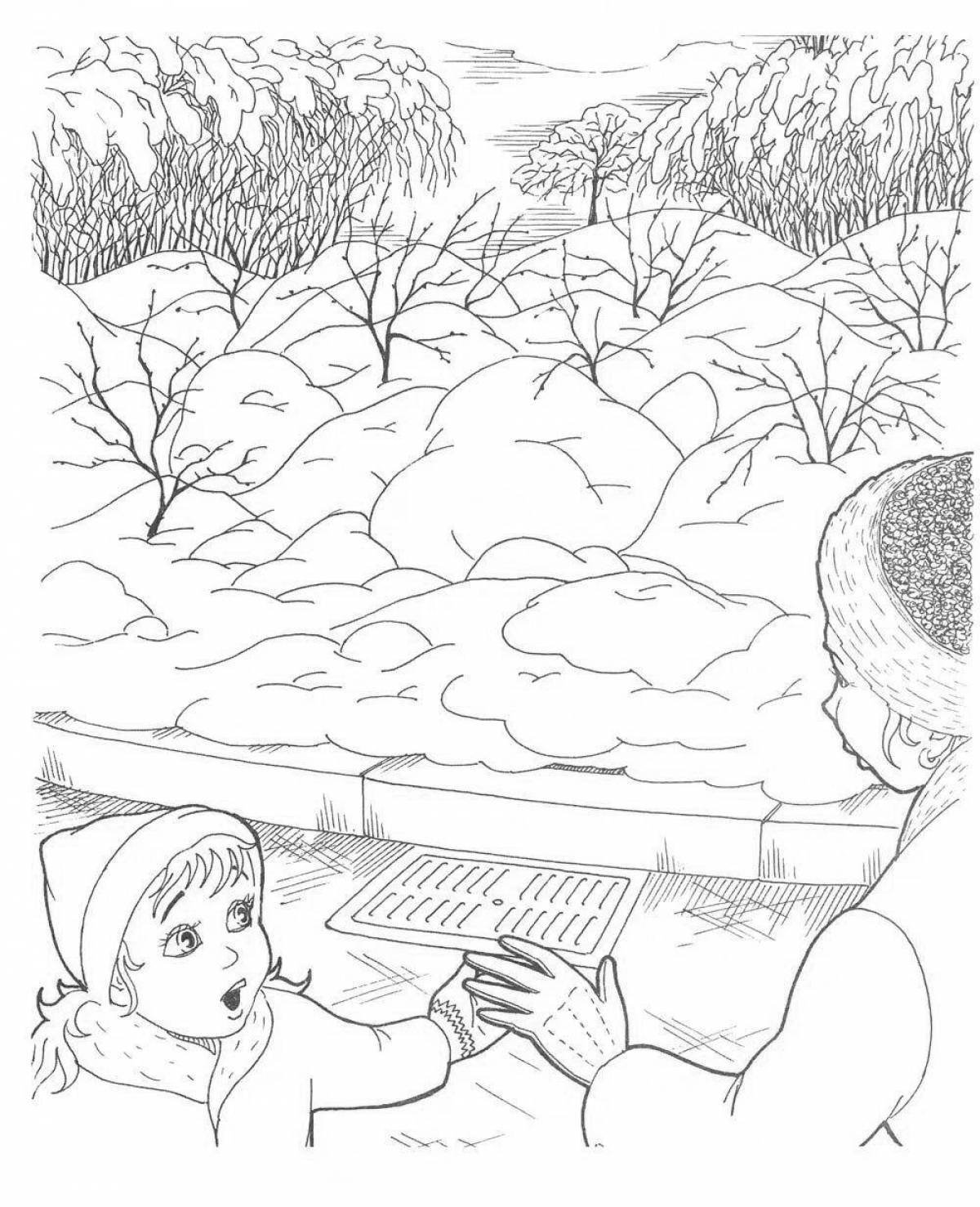Great blizzard coloring book for kids