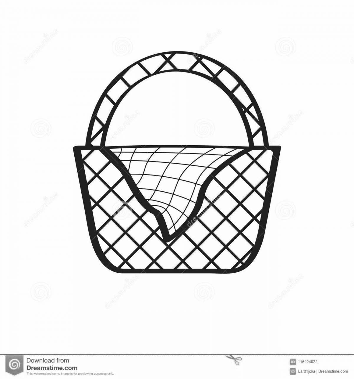 Colored picnic basket