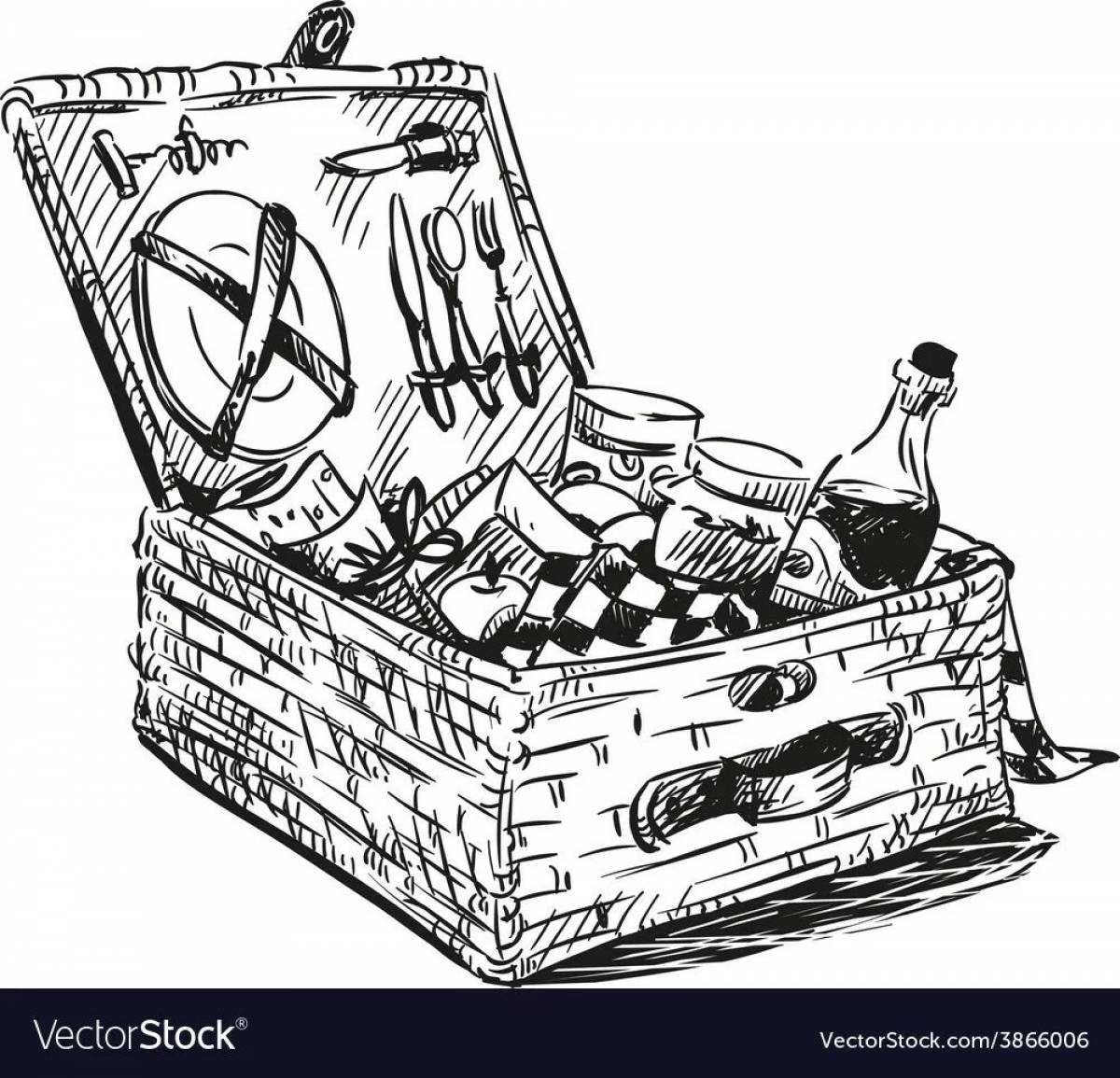 Picnic basket coloring book