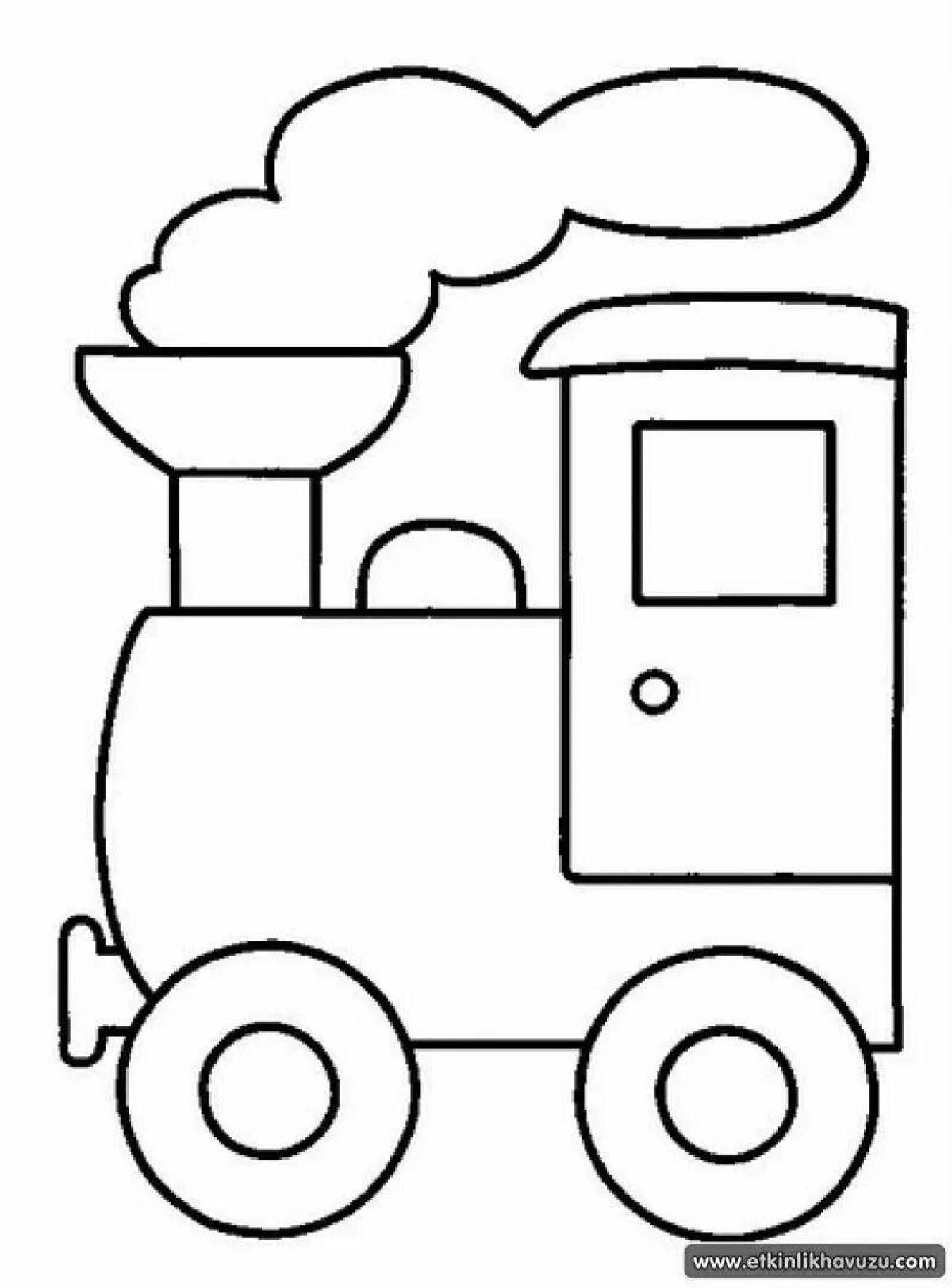 Wonderful locomotive coloring pages for kids