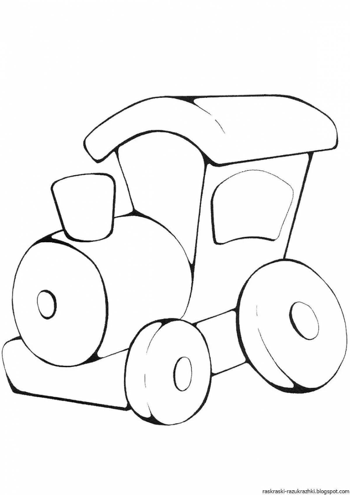 Amazing steam locomotive coloring page for kids