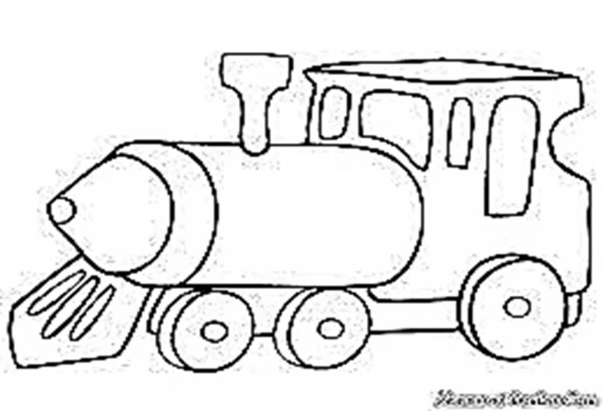 Innovative steam locomotive coloring for kids