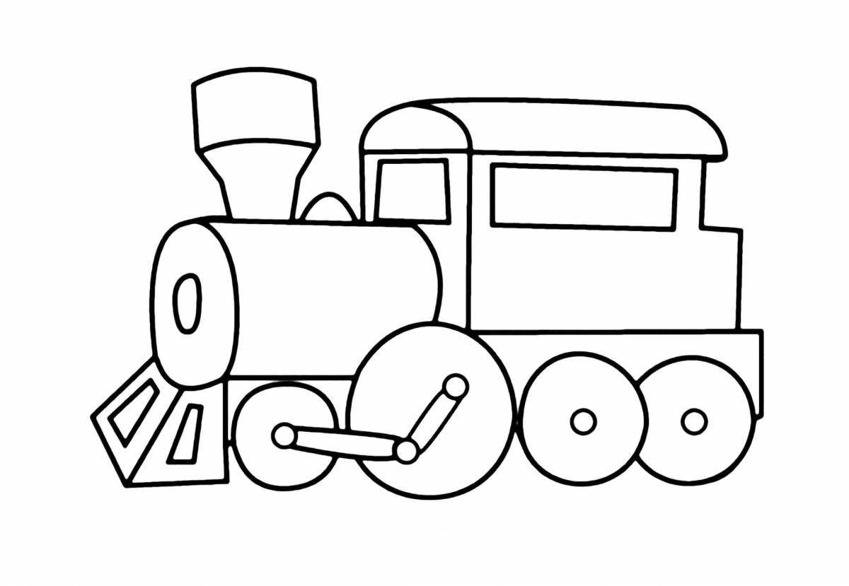 Cute steam locomotive coloring pages for kids