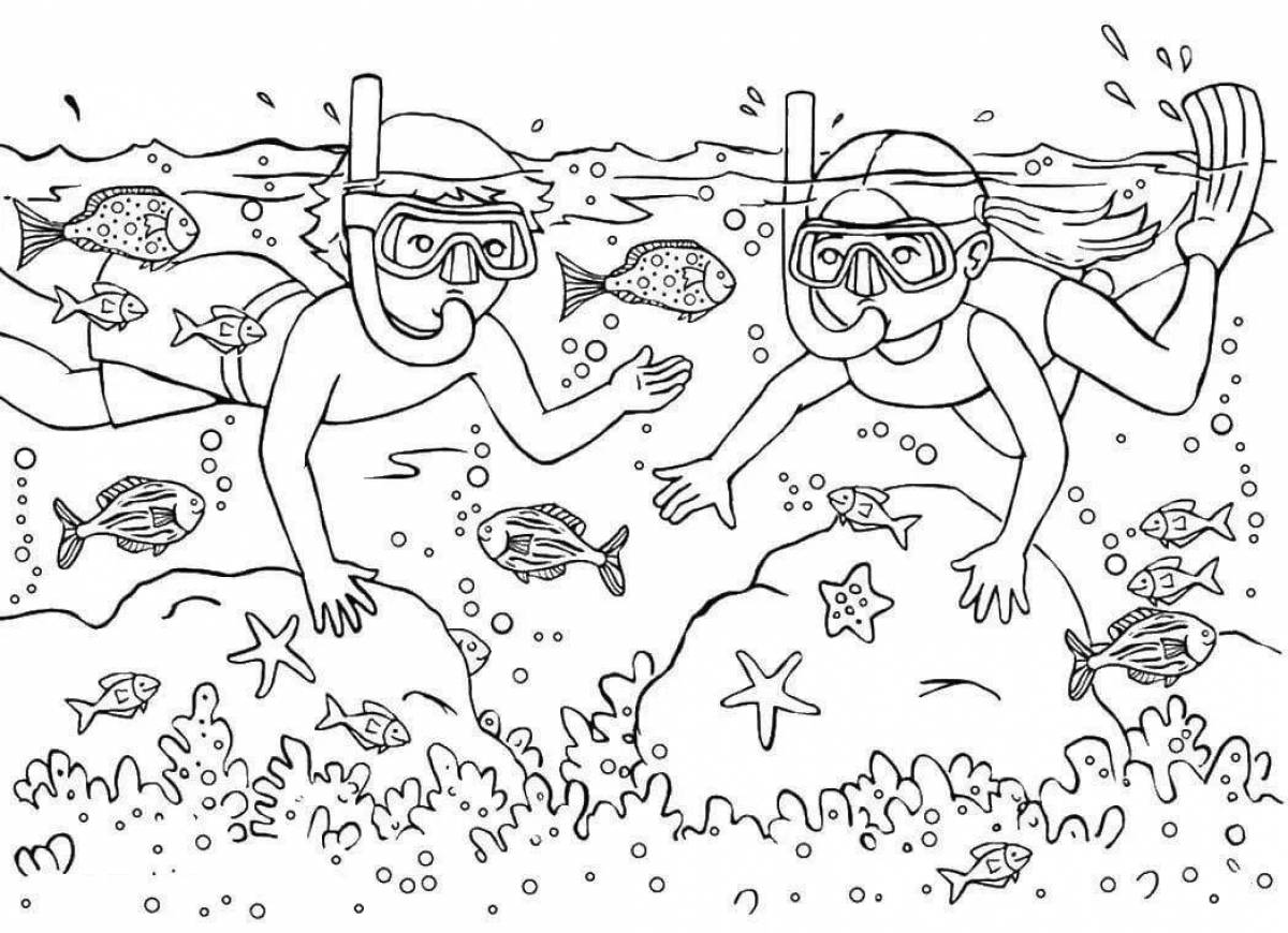 Fabulous summer coloring book